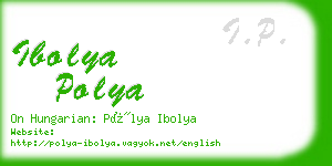 ibolya polya business card